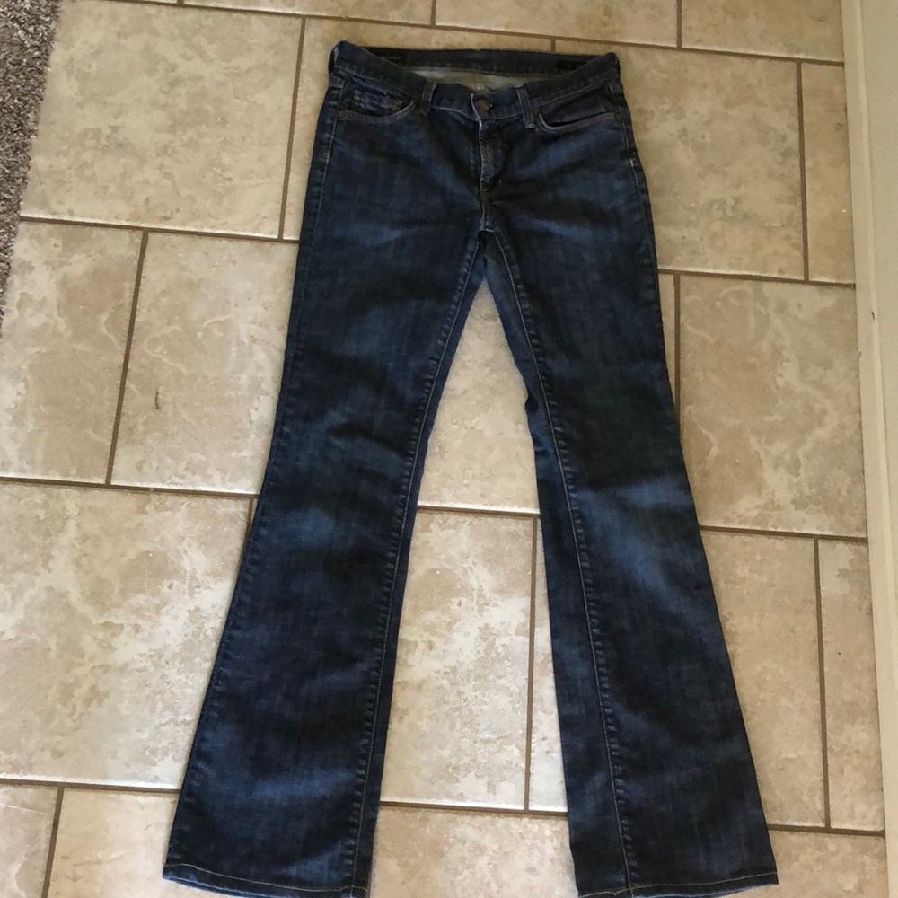 High rise bootcut jeans by citizens of humanity.